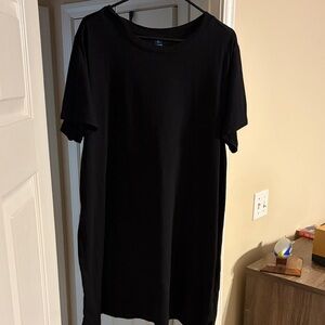 Old Navy Black Short Sleeve T-Shirt Dress